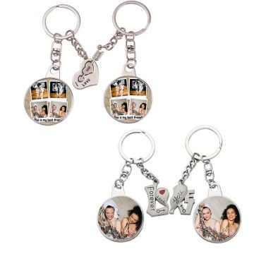 Personalisierte Geschenke für Freundin - passende Schlüsselanhänger mit Foto selbst online gestalten und bedrucken