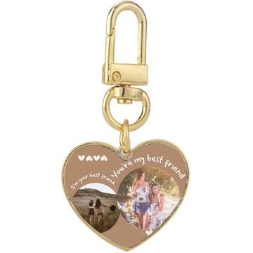 persoonallinen lahja tyttöystävälle - tee oma Heart Charm -avaimenperä omalla kuvalla