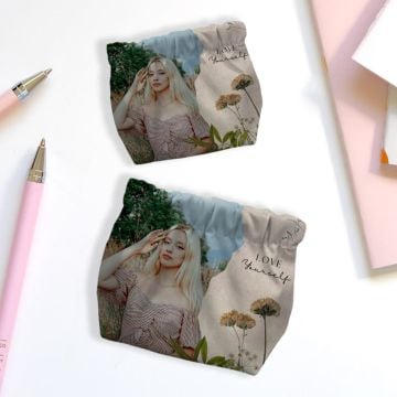 Regali personalizzati per la fidanzata - Borsa per la conservazione delle schegge personalizzate con foto e lettere