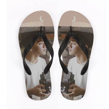 Personlig gave til bror - Design dine egne flip-flops for menn med bilde