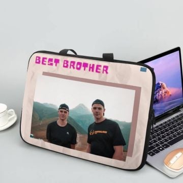 Personlig gave til bror - Lag ditt egendesignede veske til bærbar PC med bilde