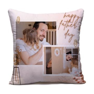 Regalos personalizados para papá - Almohada cuadrada/Funda de almohada 40 x 40 cm (15,7" x 15,7") con foto personalizada
