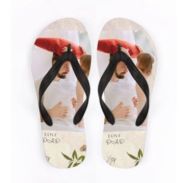 Personalized Gifts for Dad / Father - Personalized Men's Flip Flops with your own photos, texts, design, etc.