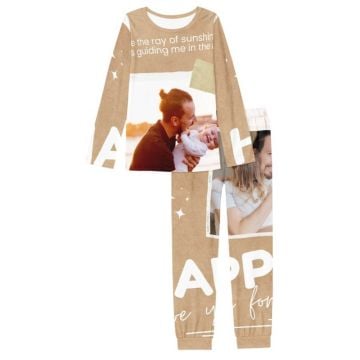 Persoonallinen lahja isälle - miesten pyjamapuku omalla kuvalla