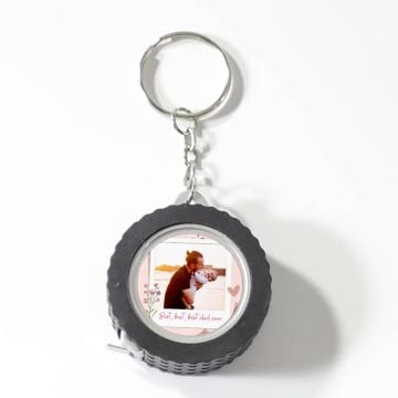 Regalos personalizados para papá - Llavero con cinta métrica de 40" (100 cm) con foto personalizada