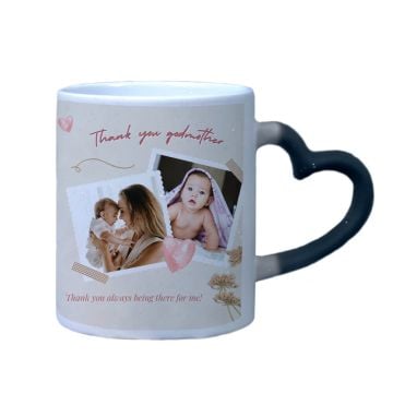 Gepersonaliseerd cadeau voor meter - gepersonaliseerde matzwarte magische mok 12 Oz harthandvat zelf ontwerpen met eigen foto