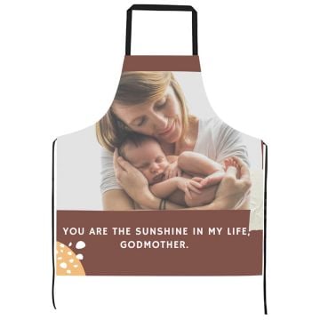 Gepersonaliseerd cadeau voor meter - gepersonaliseerde keukenschort zelf ontwerpen met eigen foto