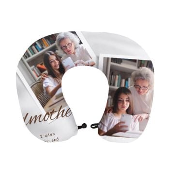 Personalized Gifts for Grandma / Grandmother - Personalized Memory Foam U-shaped Neck Pillow With Pictures, Name, Design, etc.