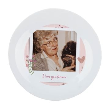 Regalos personalizados para las abuelas - Plato decorativo de cerámica con foto personalizado
