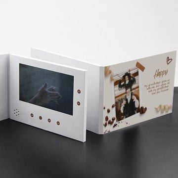 Regalos personalizados para el abuelo - Tarjeta de felicitación de vídeo con foto personalizada