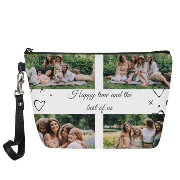 Personalized Gifts for Her / Women / Girls - Personalized Portable cosmetic bag with your photos, texts, design, etc.