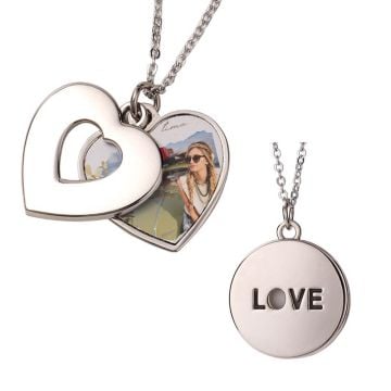 Regalos personalizados para ella/mujeres/niñas - Collar con foto recortada personalizado con foto y letra