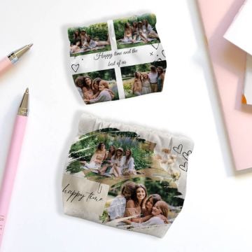 Regalos personalizados para ella/mujeres/niñas - Bolsa de almacenamiento de metralla con foto personalizada