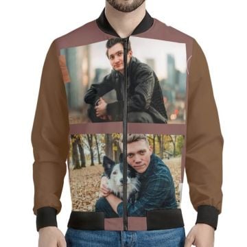 Regali personalizzati per Lui/Uomini/Ragazzi - Bomber da uomo personalizzato con foto e lettere