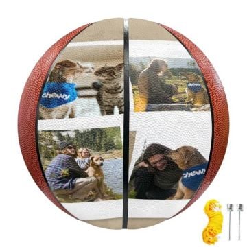 Personalized Gifts for Him / Men / Boys - Custom One-quarter Printed Basketball With Design, Photos, Texts, etc.