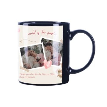 Regali personalizzati per il marito - Tazza da caffè nera da 11 once con manico a forma di C personalizzata con foto