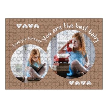 Regalos personalizados para niños - Rompecabezas de fotos 500 piezas personalizado con foto y letra