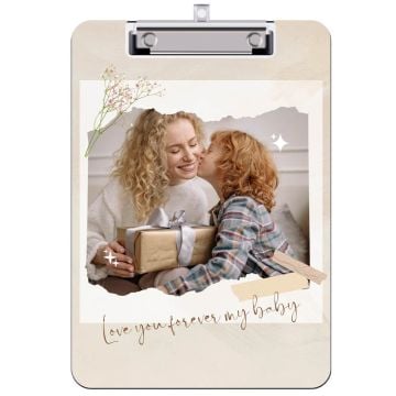 Regali personalizzati per bambini - Appunti in acrilico con clip a basso profilo personalizzata con foto