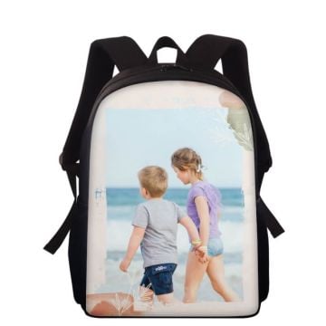 Personalisierte Geschenke für Kinder - Personalisierter 15-Zoll-Kinderrucksack mit Reißverschluss mit Foto und Design selber online machen