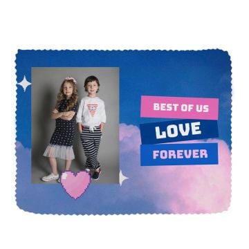 Regalos personalizados para niños - Paño de limpieza para gafas personalizado con foto y letra