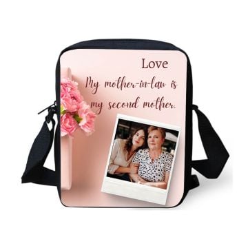 Personlig gave til svigermor - Lag ditt egendesignede små lett crossbody-veske med bilde