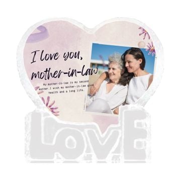 Personalisierte Geschenke für die Schwiegermutter - Kristallornament mit 3D-Fotogravur mit eigenem Foto selbst online gestalten