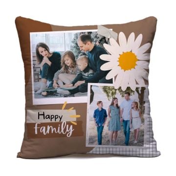 Regalos personalizados para padres - Almohada cuadrada/Funda de almohada 40 x 40 cm (15,7" x 15,7") con foto personalizada