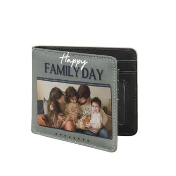 Regalos personalizados para padres - Cartera plegable para hombre con foto personalizada