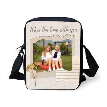 Regalos personalizados para hermanas - Bolso bandolera pequeño y ligero con foto personalizada
