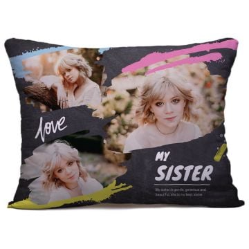 Regalos personalizados para hermanas - Almohada / funda de almohada 40 x 60 cm (15,7" x 23,6") con foto personalizada