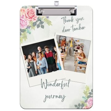 Cadeaux personnalisés pour les enseignants - Presse-papiers en acrylique avec clip à profil bas personnalisé avec photo