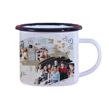Cadeaux personnalisés pour les enseignants - Tasse en émail personnalisée avec photo