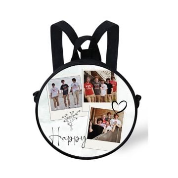 Personalisierte Geschenke für Teenager - Personalisierter Runder Rucksack für Kinder mit Foto und Design selbst gestalten