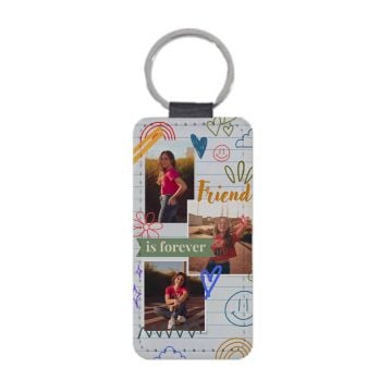 Regalos personalizados para adolescentes - Llavero Rectangular de Cuero Suave personalizado con foto y letra