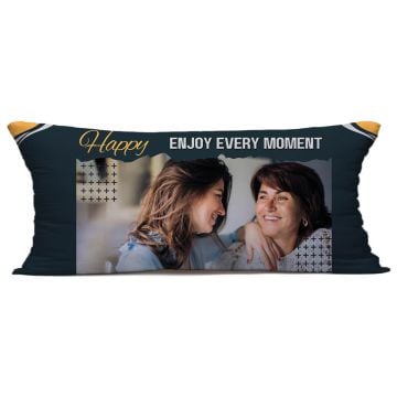 Regalos personalizados para el hogar - Almohada / funda de almohada 40 x 100 cm (15,7" x 39,4") personalizada con foto y letra