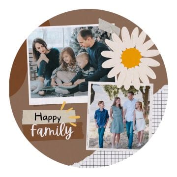Regalos personalizados para el hogar - Alfombra de felpa antideslizante de 60 cm (23,6") de diámetro con foto personalizada