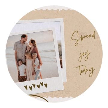 Regalos personalizados para el hogar - Alfombra de felpa antideslizante de 80 cm (31,5") de diámetro personalizada con foto y letra