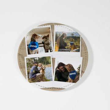 Regali personalizzati per la casa - Sottobicchieri circolari di diametro 10 cm (3,9") personalizzati con foto