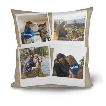 Regalos personalizados para el hogar - Funda de almohada de 44 x 44 cm (17,3'' x 17,3'') personalizada con foto y letra