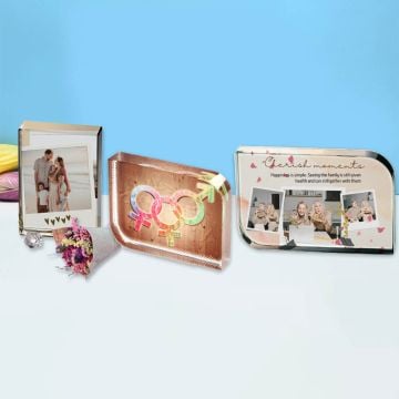 Regalos personalizados para el hogar - Cristal fotográfico grabado personalizado con foto y letra