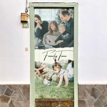 Regalos personalizados para el hogar - Etiqueta engomada de la puerta de PVC personalizada con foto y letra