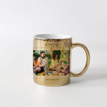 Personlig gave til piknikelskeren - Design ditt eget 11 oz gyldent kaffekrus med bilde