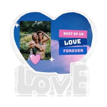 Regalos personalizados para el sentimentalista - Adorno de cristal grabado con foto 3D personalizado