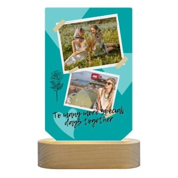 Regalos personalizados para quienes marcan tendencias - Luz nocturna acrílica 3D personalizada con foto y letra