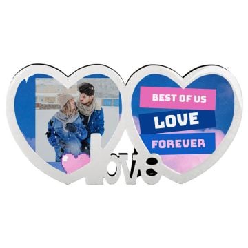 Personalized Gifts for Wife - Custom True Love Wood Photo Display With Pictures, Design, Texts, etc.