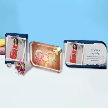Personalized Gifts for Wife - Personalized Engraved Photo Crystal With Photos, Name, Design, etc.