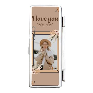 Personalized Gifts for Wife - Custom Lipstick Case With Mirror With Photos, Design, Texts, etc.
