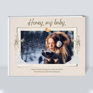 Personalized Gifts for Wife - Customized 28.5×21cm (11.2" × 8.3") Horizontal Photo Book With Photos, Name, Design, etc.