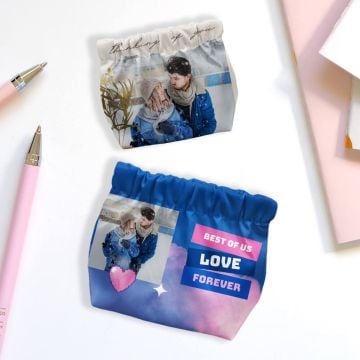 Regalos personalizados para esposa - Bolsa de almacenamiento de metralla con foto personalizada