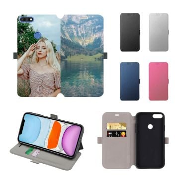 HONOR 7c Leder Flip Case Handyhülle mit eigenem Foto und Design selbst online gestalten